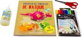 Knutselen met Dingen uit de Natuur Boek Set A040118 - inclusief 10 permanentmarkers, lijm en schaar