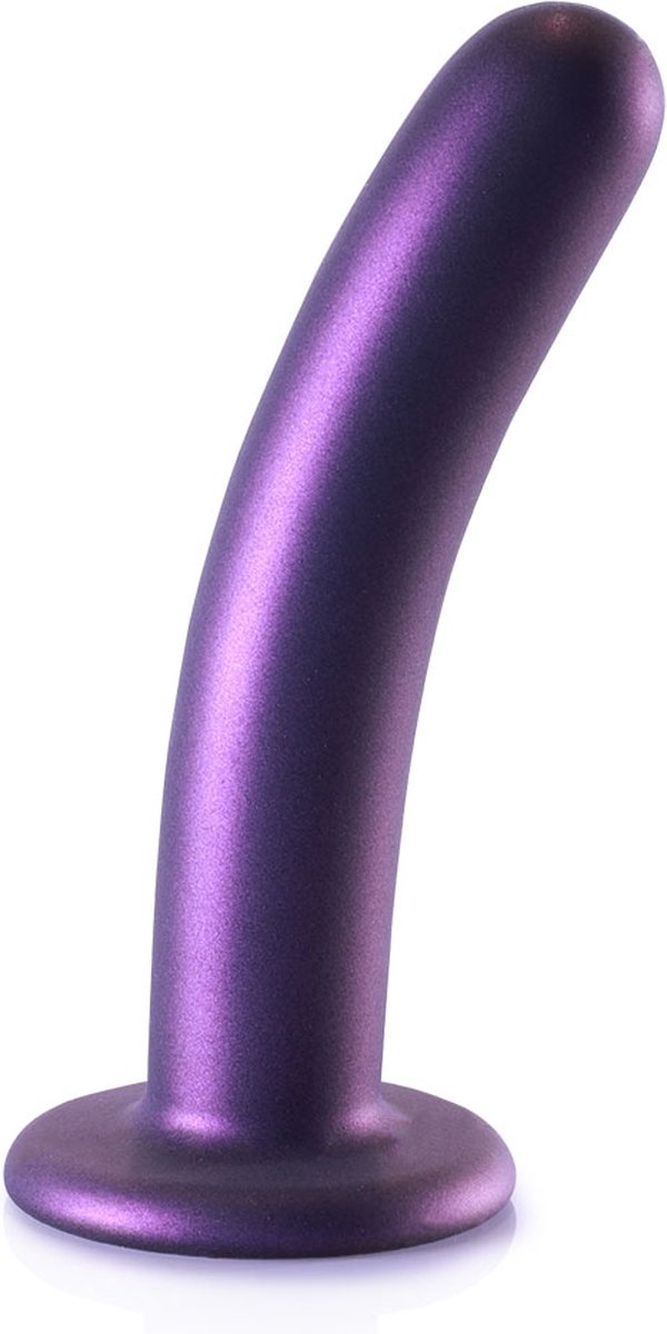 Shots - Ouch! OU820MPU - Smooth G-Spot Dildo - 6'' / 14,5 cm - Metallic Purple