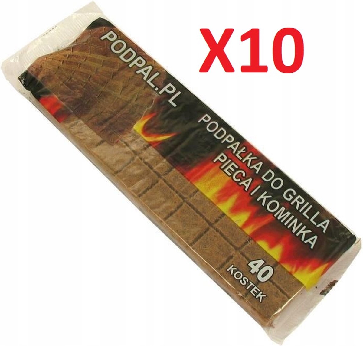 Aanmaakblokjes 10 pakken van 40 stuks - Bruin - openhaard - kachel - voor houtkachel - firelighters to fire up