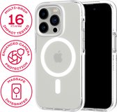 Tech21 Evo Crystal - iPhone 14 Pro hoesje - Schokbestendig telefoonhoesje - Geschikt voor MagSafe - Transparant/Wit - 4,9 meter valbestendig - Flexshock