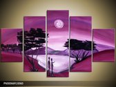 Peinture acrylique Nature | Violet | 150x70cm 5Liège peint à la main