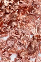 500x Rozenblaadjes Metallic Rosé Goud - Feest Thema Bruiloft Rozen