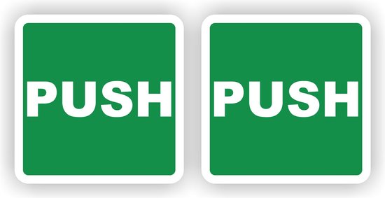 PUSH sticker set 2 stuks