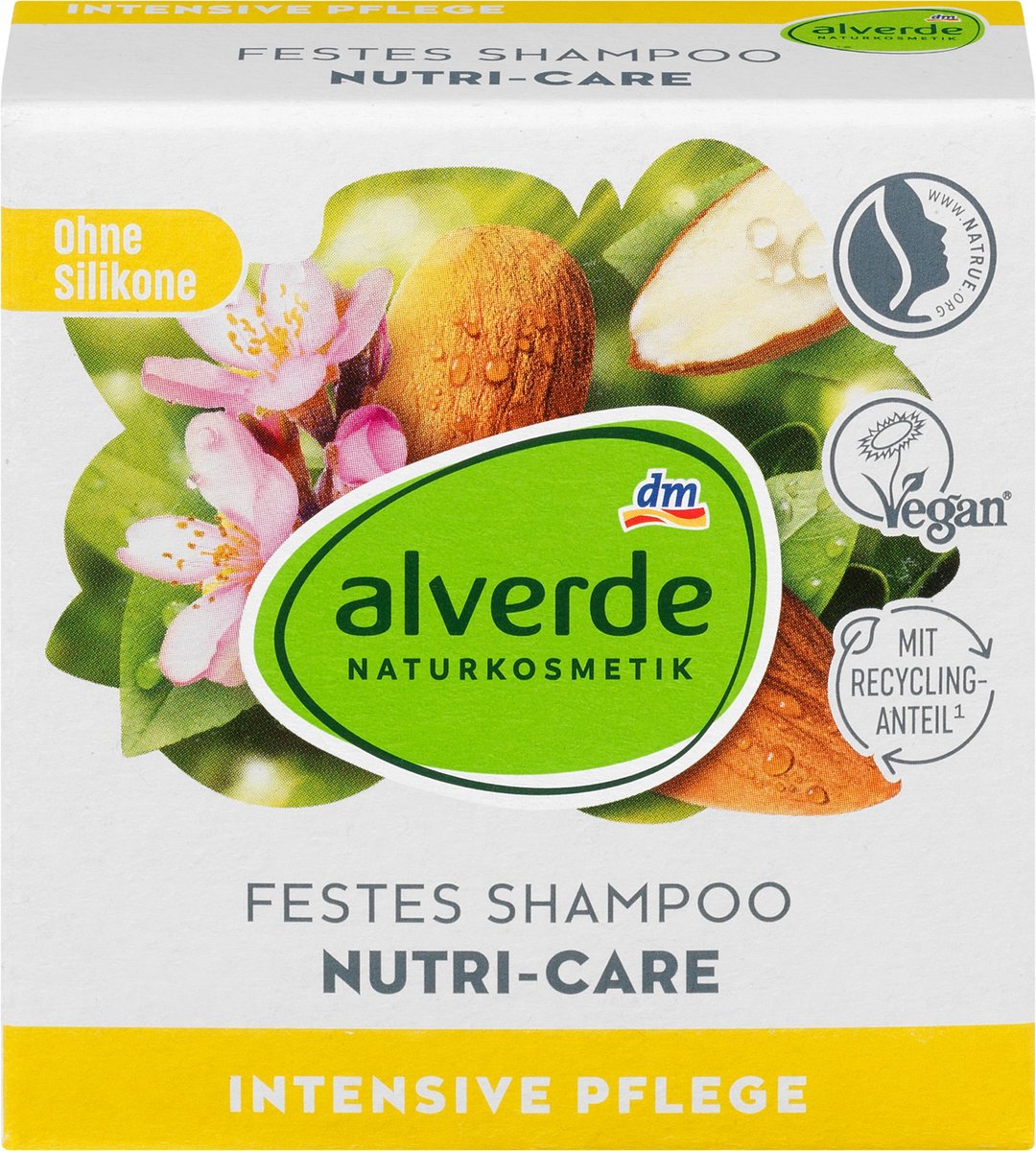 alverde NATURKOSMETIK Bar Shampoo Nutri-Care, 60 g