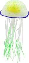 Décoration aquarium Nobleza - fausse méduse - décoration aquarium - méduse en silicone - fluo - vert transparent