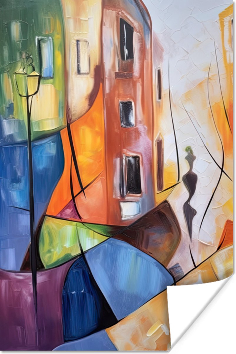Poster Abstract - Kunst - Schilderij - Kleuren - 80x120 cm