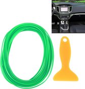 5 m flexibele trim voor diy automobiel auto-interieur molding trim decoratieve lijn strip met film schraper (groen)