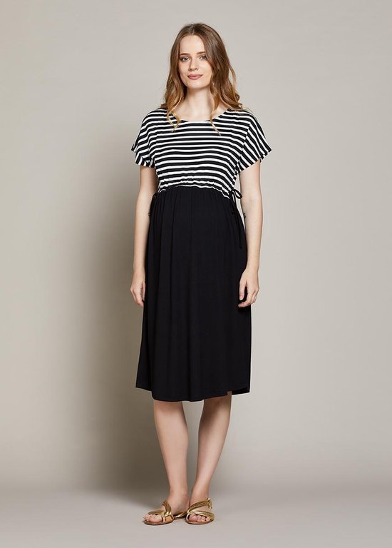 Dress Kira - Black-White stripe (099), S