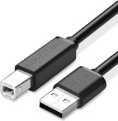 UGREEN USB 2.0 vernikkelde printerkabel datakabel, voor Canon, Epson, HP, kabellengte: 1m