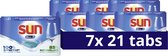 Bol.com Sun - Vaatwascapsules - All-in 1 - Normaal - met Active Oxygen - 7 x 21 Vaatwastabletten - Voordeelverpakking aanbieding