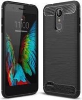 LG K8 2018 - Geborstelde TPU Cover - Zwart