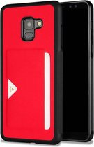 Dux Ducis - Hoesje geschikt voor Samsung Galaxy A8 Plus (2018) -Pocard Series - Back Cover - Rood