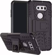 Schokbestendige Back Cover - LG V30s ThinQ - Zwart