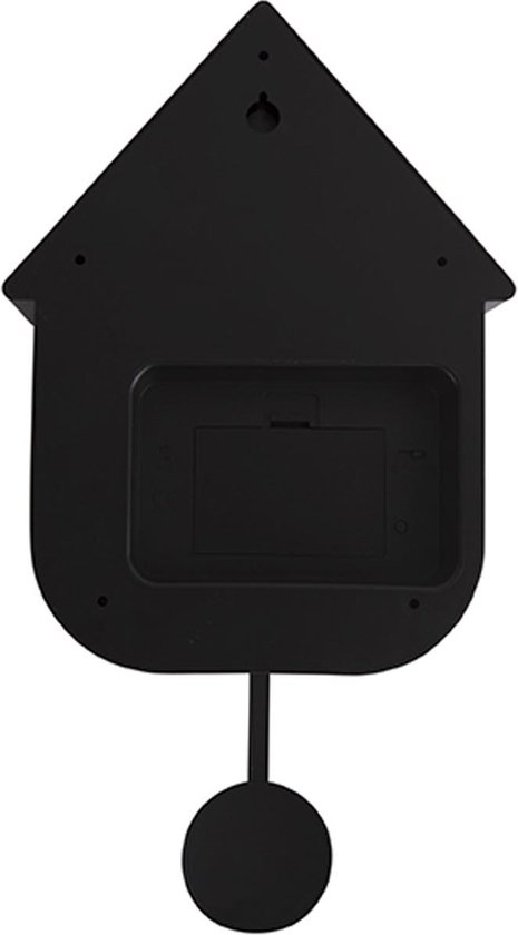 Cuco Clock Mini koekoeksklok HOCHHAUS, 17,0 × 12,4 × 9,0cm (LxBxH), wandklok, moderne Zwarte Woud klok, wandklok met nachtstilte functie, koekoekroep vogelgeluid, quartz uurwerk