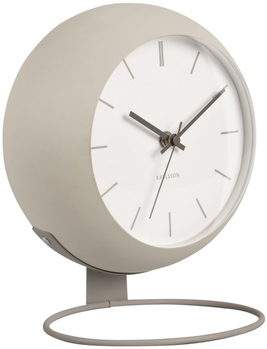Karlsson Tafelklok Nirvana Globe - Grijs - Ø21cm - Modern