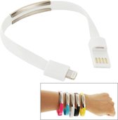 Wearable Armband Sync Gegevens laadkabel, voor iPhone 6 & iPhone 5s & iPhone 5C & iPhone 5, lengte: 24cm (wit)