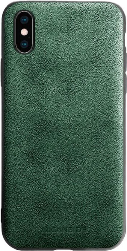 Coque Arrière Alcantara pour iPhone XS - Vert Minuit