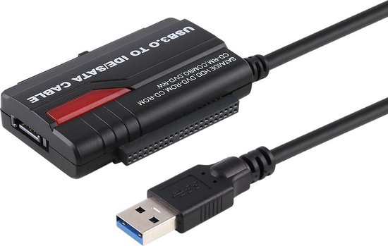 USB 3.0 IDE SATA externe HDD-adapter (zwart) | bol.com