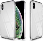 Acrylic + TPU Shockproof Transparent Armor Case voor iPhone XS Max (transparant)