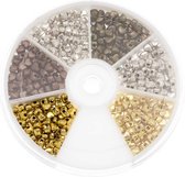 Kralendoos - Metalen Kralen Hartjes (4 x 3 mm) Mix Color (700 Stuks)