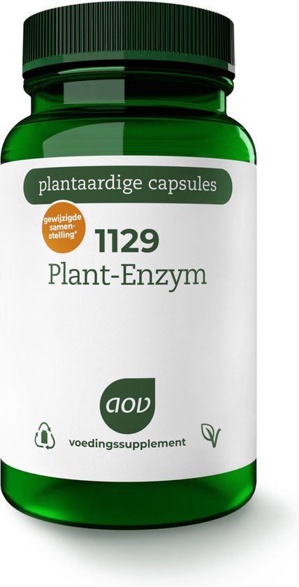 Foto: Aov 1129 plant enzym 60 vegacaps enzymen voedingssupplement