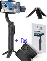Gimbal S5B Camera Stabilizer met een zwarte bescherme tas -Handheld 3 Axis-2023 Met USB aux uitgang-oplaadkabel4000mAh accu/Stabilizer met Zoom Control-Voor Samsung Iphone Android