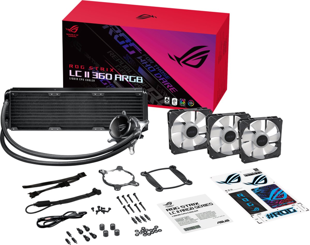 ASUS ROG STRIX LC II 360 ARGB koelsysteem voor computers Processor Alles-in-één vloeistofkoeler 12 cm Zwart