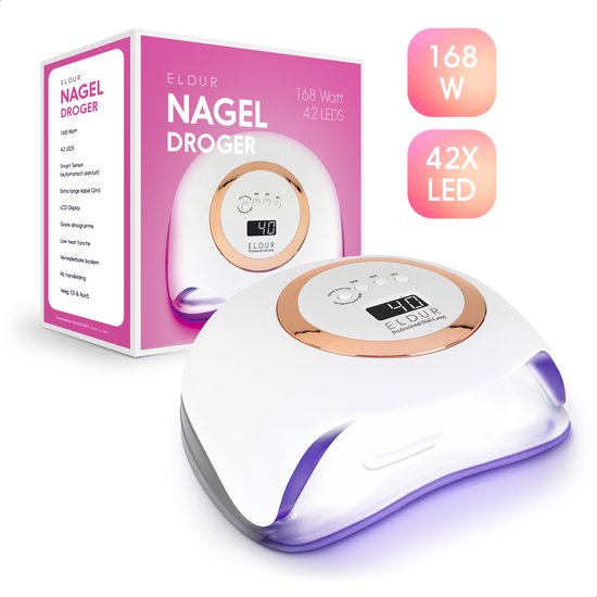 Eldur® Nageldroger - Nagellamp 168W - Gelnagels - UV Lamp Nagels - Led Lamp Nagels - Gellak Lamp