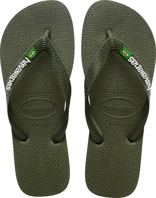 Slippers Unisexe Havaianas Brasil Logo - Vert - Taille 41/42
