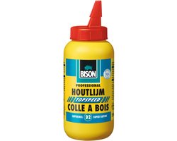 Bison Houtlijm Topspeed 250 gram - hoogwaardige, vochtbestendige witte houtlijm, droogt transparant op, oplosmiddelvrij, overschilderbaar, D2, sterker dan hout