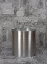 Zilver metalen pot - hoogte 30 cm - Ø 30 cm