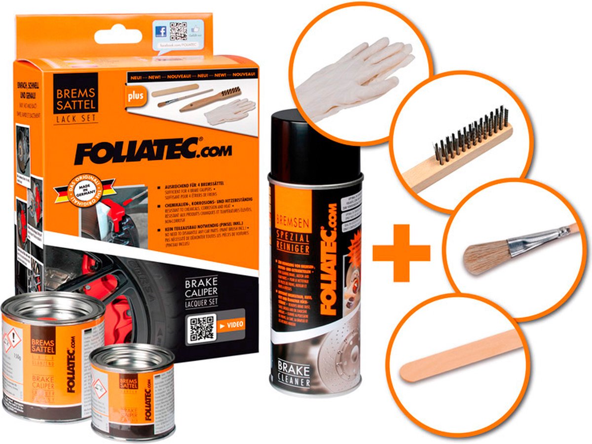 Kit de peinture pour étriers Foliatec - Midnight Black Matt - 3