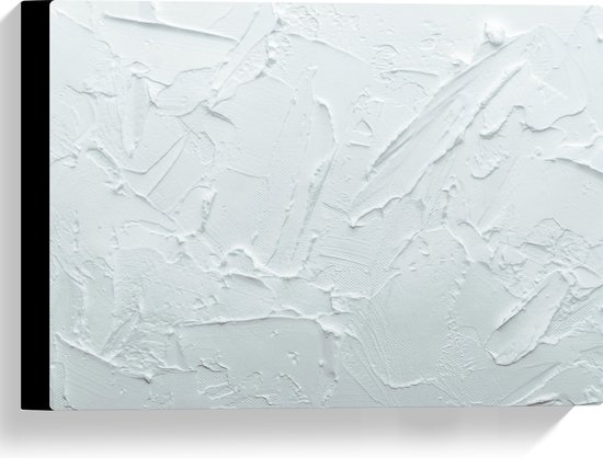 Canvas - Textuur van Witte Verf - 40x30 cm Foto op Canvas Schilderij (Wanddecoratie op Canvas)