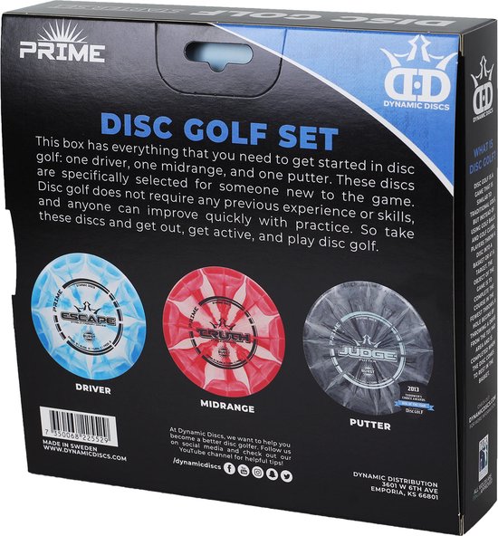Dynamic Discs Disc Golf Starter Set Advanced Beginner Driver Midrange