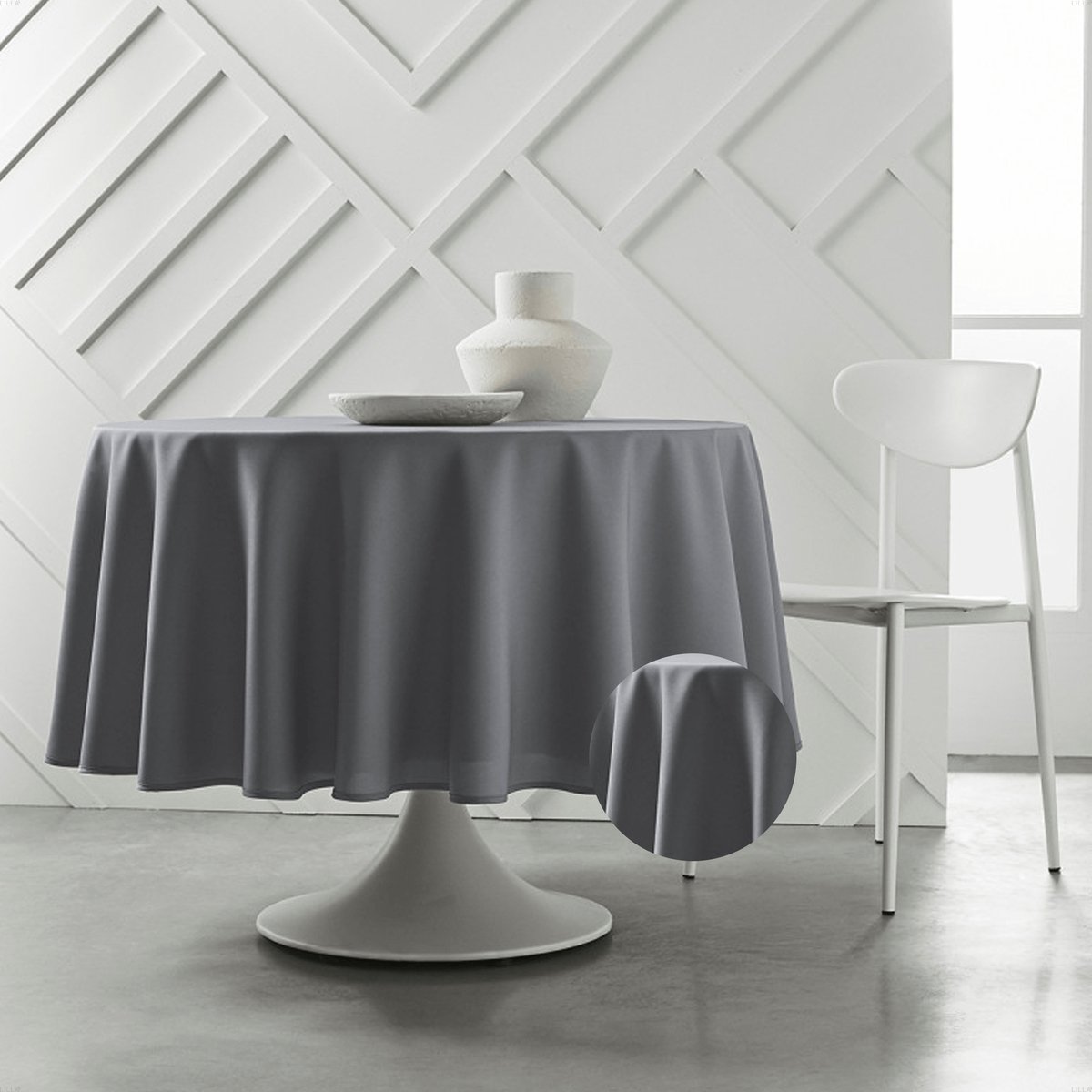 Today tafelkleed - 180x180 / Acier - Tafellaken - Tafellinnen