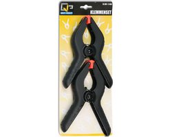 Lijmklemmen/veerklemmen - 2x stuks - 15 cm - Hobby/klusbenodigdheden - Marktkraam klemmen