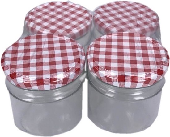 Weckpotten - 12x - 210 ml - glas - met schroefdeksel - inmaakpotten/jampotten - Voorraadpotten