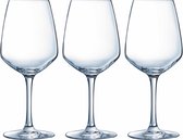 6x Stuks wijnglazen transparant 500 ml - Wijnglas voor rode wijn op voet