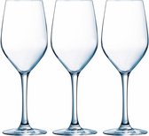 12x Stuks wijnglazen transparant 270 ml - Wijnglas voor rode of witte wijn op voet