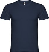 Donkerblauw 10 pack t-shirt 'Samoyedo' met V-hals merk Roly maat 3XL