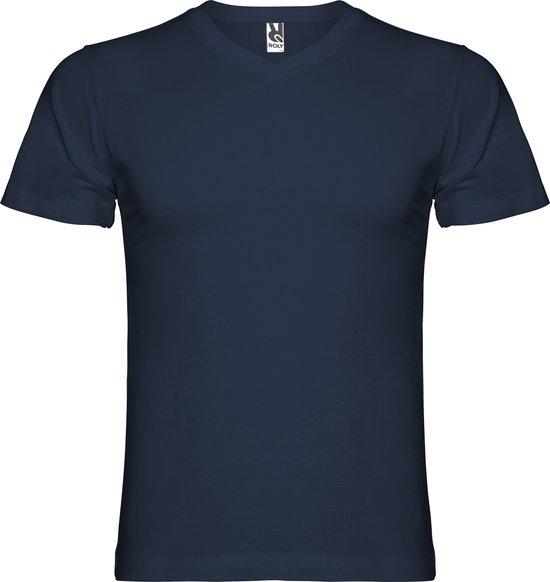 Lot de 10 t-shirts bleu foncé 'Samoyedo' avec col en V marque Roly taille 3XL
