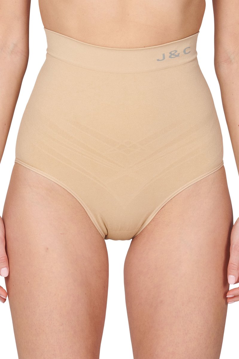 J&C hoge corrigerende slip dames - W736 - Betaalbare shapewear - Buik corrigerend - Wit /