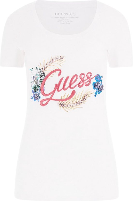 Guess SS RN Embellish Logo - White Pure - Taille S