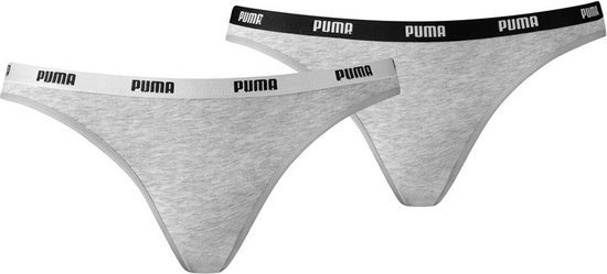 PUMA Iconic Bikini 2P Dames Slips - Zwart - Maat XL