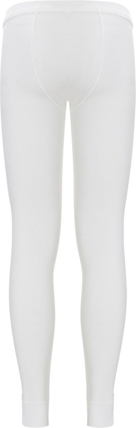 Witte thermo broek, model van de achterkant.