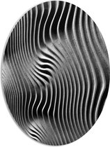 PVC Schuimplaat Ovaal - Wikkelend Patroon in Muur - 42x56 cm Foto op Ovaal (Met Ophangsysteem)