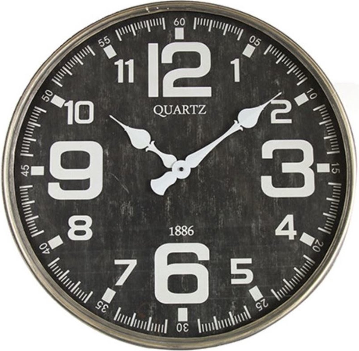 Countryfield - Grote wandklok rond Louis L - 60cm - Oudgrijs