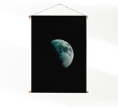 Textielposter To The Moon M (55 X 40 CM) - Wandkleed - Wanddoek - Wanddecoratie