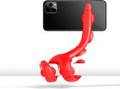 Tenikle® 360 - Rood - telefoonhouder/tripod/gorillapod - statief met zuignappen - camera smartphone GoPro statief