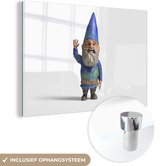 MuchoWow® Peinture sur Verre - Nain de Jardin Ondulant - 180x120 cm - Peintures sur Verre Acrylique - Photo sur Glas